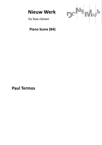 NIEUW WERK Piano score (B4)