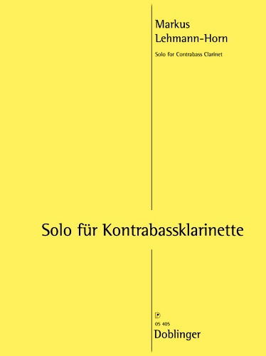 SOLO FOR CONTRABASS CLARINET