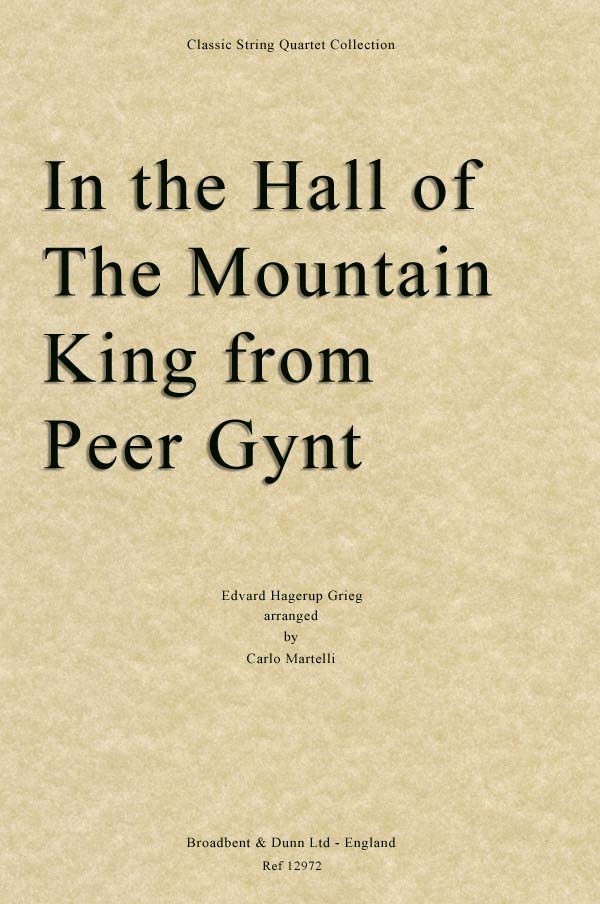 IN THE HALL OF THE MOUNTAIN KING from Peer Gynt (score & parts)