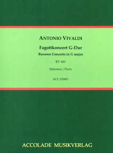 CONCERTO in G major RV493/PV131/FVIII,30 (set of string parts)