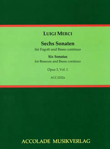 SIX SONATAS  Op.3 Volume 1