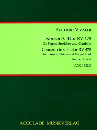 BASSOON CONCERTO C major, RV478, FVIII/3, PV71 (set of parts)