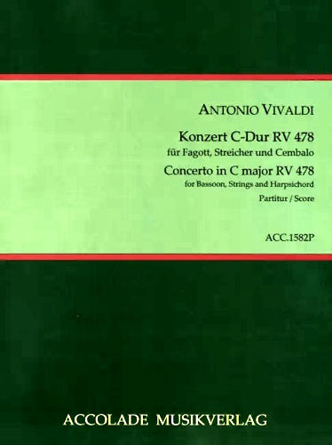 BASSOON CONCERTO No.3 in C major, RV478, FVIII/3, PV71 (score)