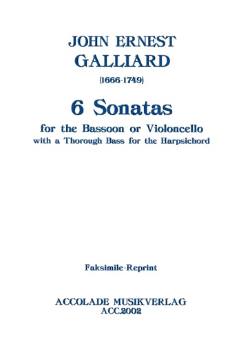 SIX SONATAS in score form with figured bass