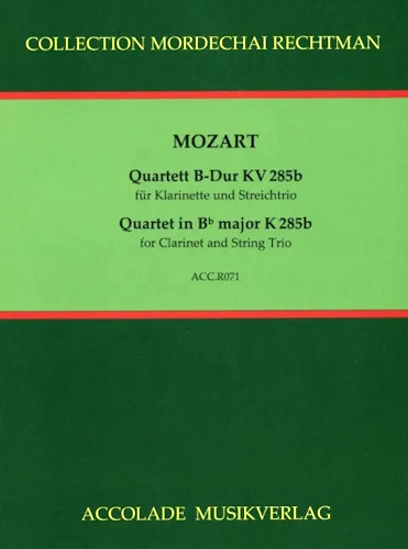 QUARTET in Bb major KV 285b (score & parts)