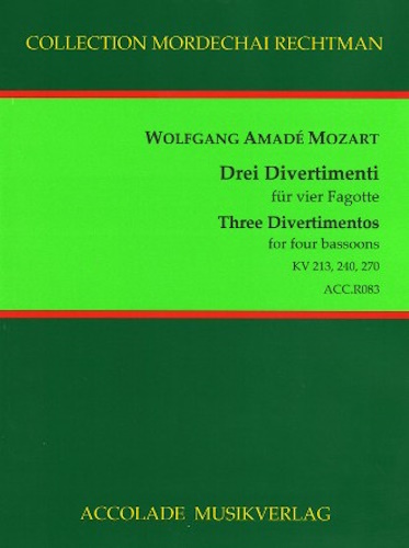 THREE DIVERTIMENTOS in Bb major (score & parts)