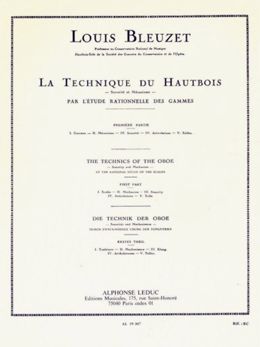 LA TECHNIQUE DU HAUTBOIS Volume 1