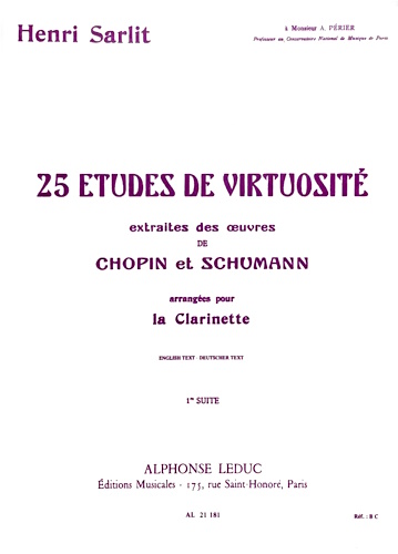 25 ETUDES DE VIRTUOSITE Volume 1