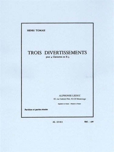 TROIS DIVERTISSEMENTS (score & parts)
