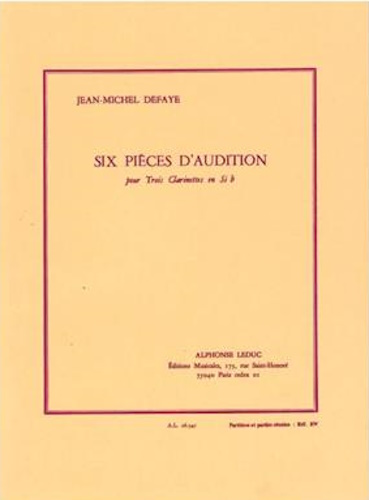 SIX PIECES D'AUDITION score and parts