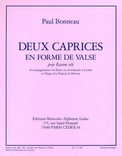 DEUX CAPRICES EN FORME DE VALSE