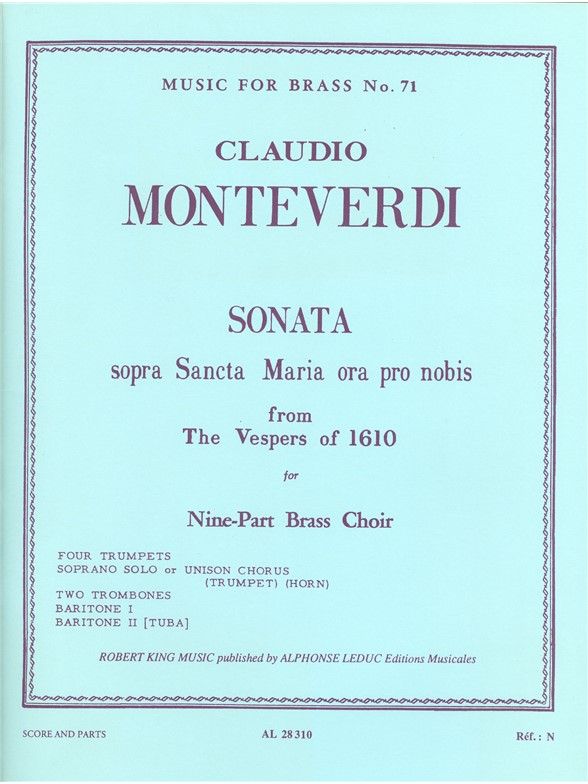 SONATA sopra Sancta Maria (score & parts)
