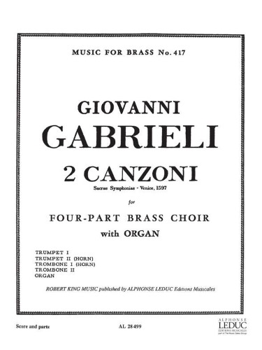 2 CANZONI (Sacrae Symphoniae - Venice 1597)