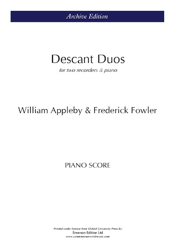 DESCANT DUOS Piano Accompaniment