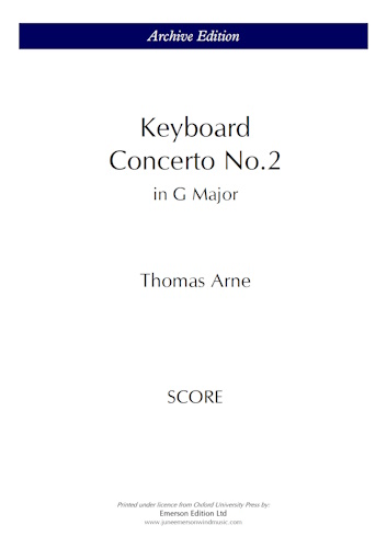 KEYBOARD CONCERTO No.2 in G major (score)