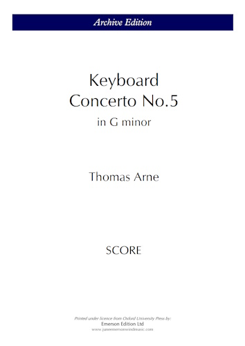 KEYBOARD CONCERTO No.5 in G minor (score)