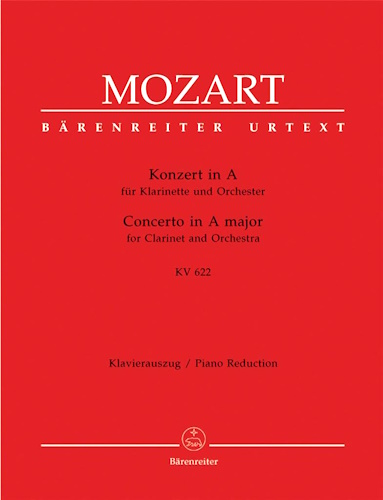 CLARINET CONCERTO in A major K622 (Urtext)