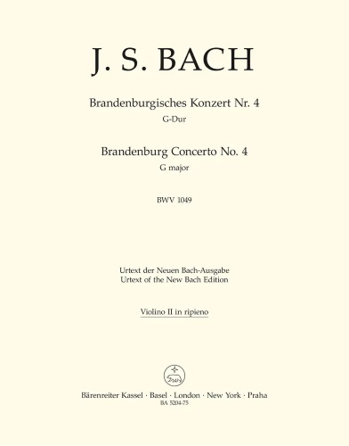 BRANDENBURG CONCERTO No.4 in G major BWV1049 Violin 2 part