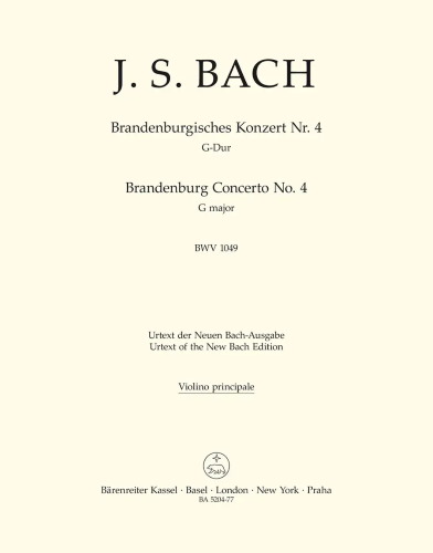 BRANDENBURG CONCERTO No.4 in G major BWV1049 Solo Violin part