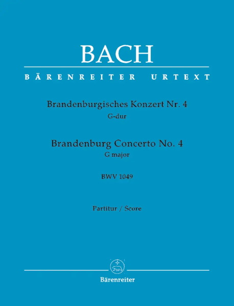 BRANDENBURG CONCERTO No.4 in G major BWV1049 Full Score (paperback)