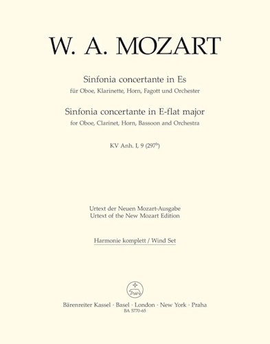 SINFONIA CONCERTANTE in Eb major KV Anh. I (297b) (wind set)
