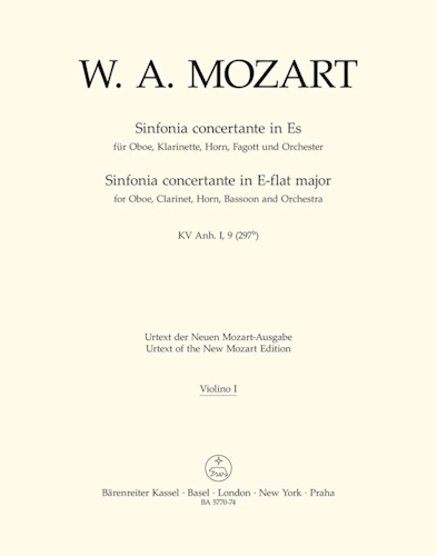 SINFONIA CONCERTANTE in Eb major KV Anh. I (297b) Violin 1 part