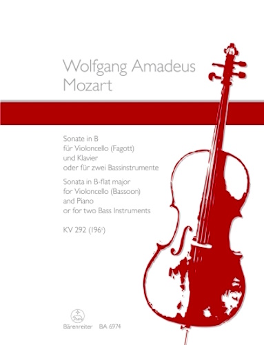 SONATA in Bb major K292 (196c)
