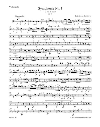 SYMPHONY No.1 Cello part