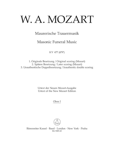 MASONIC FUNERAL MUSIC K.477 (479a) Wind Set