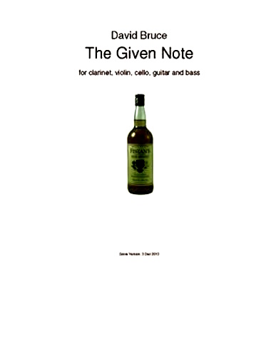 THE GIVEN NOTE score & parts