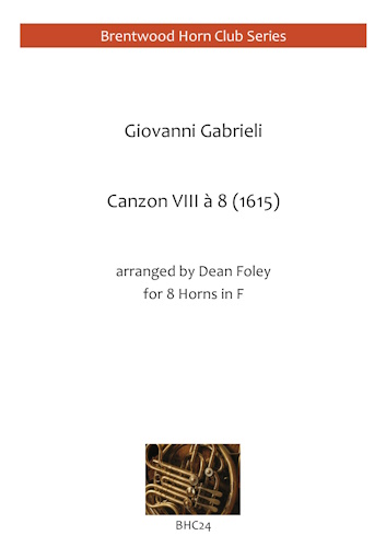 CANZON VIII a 8 (1615) (score & parts)