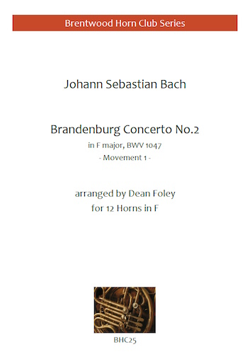 BRANDENBURG CONCERTO No.2 1st Movement (score & parts)