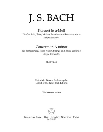 CONCERTO in A minor BWV 1044 Violin solo