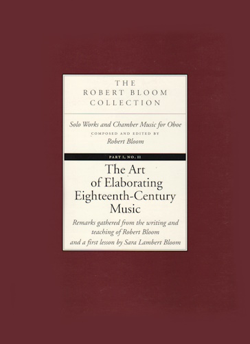 THE ART OF ELABORATING 18th CENTURY MUSIC