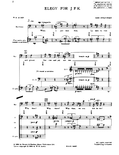 ELEGY FOR J.F.K. baritone part