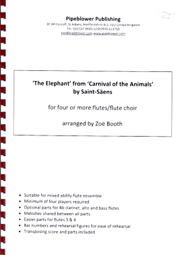 THE ELEPHANT from 'The Carnival of the Animals' score & parts