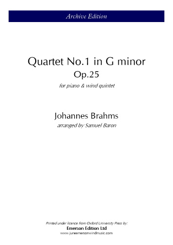QUARTET No.1 in G minor Op.25