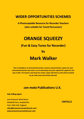 ORANGE SQUEEZY Recorder Book only