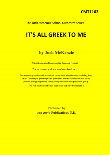 IT'S ALL GREEK TO ME (score & parts)