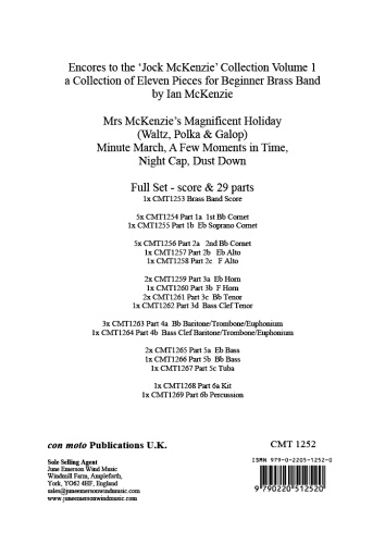 ENCORES TO THE JOCK MCKENZIE COLLECTION Volume 1 for Brass Band (score & parts)