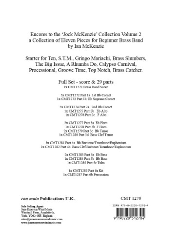 ENCORES TO THE JOCK MCKENZIE COLLECTION Volume 2 for Brass Band (score & parts)
