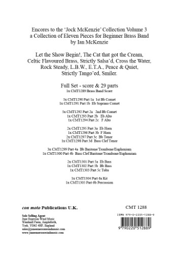 ENCORES TO THE JOCK McKENZIE COLLECTION Volume 3 for Brass Band (score & parts)
