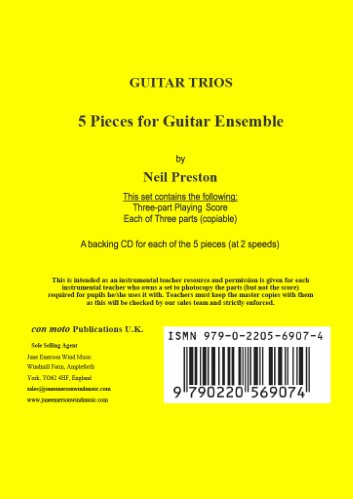 5 PIECES FOR GUITAR ENSEMBLE (score & parts)