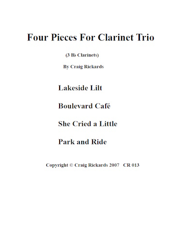 FOUR PIECES for Clarinet Trio (score & parts)