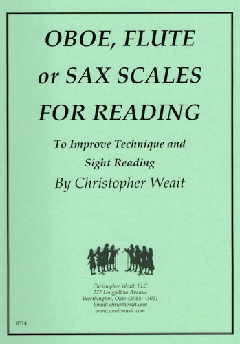 OBOE, FLUTE OR SAX SCALES FOR READING