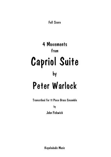 4 MOVEMENTS FROM CAPRIOL SUITE (score & parts)