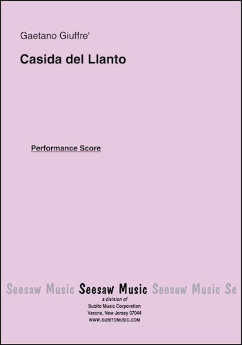 CASIDA DEL LLANTO (set of 5 scores)