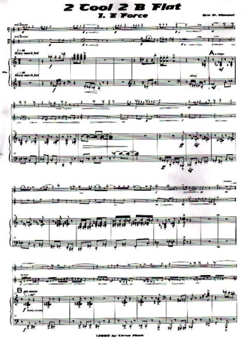 2 COOL 2 B FLAT (piano score & parts)
