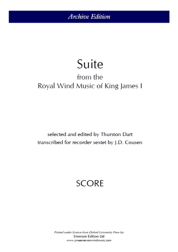 SUITE From The Royal Music Of King James I (score & parts)