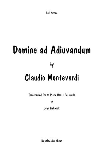 DOMINE AD ADIUVANDUM (score & parts)